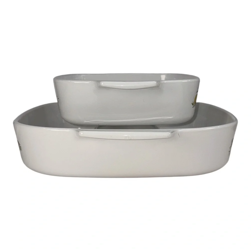 VTG Corning Ware Spice of Life A-10-B & A-1-B Casserole Dish Lot Of 2 No Lids